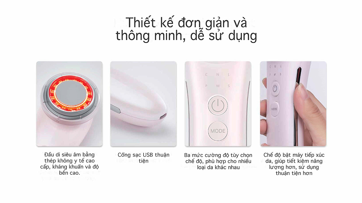 Máy điện di tinh chất đa năng 6 in1 NanoTime F65U 8 Máy điện di tinh chất NanoTime F65U có thiết kế đơn giản dễ sử dụng