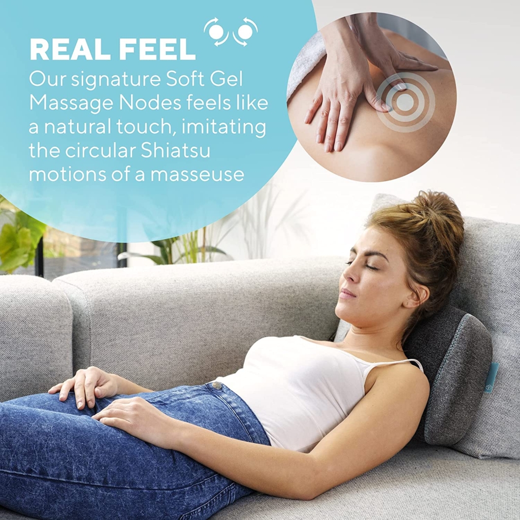 Gối Massage Shiatsu TruHeat Homedics TH-SPTF2000 4 Gối massage Homedics TH-SPTF2000 mang lại cảm giác massage chân thực