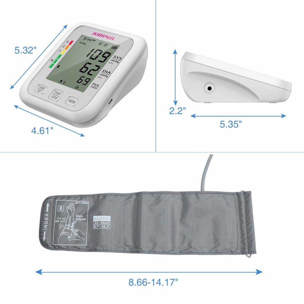 Máy đo huyết áp bắp tay Jumper JPD-HA120 (Bluetooth) 6 Máy đo huyết áp bắp tay Jumper JPD-HA120 (Bluetooth)