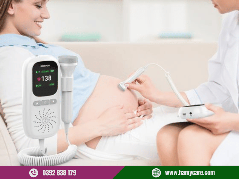Máy đo tim thai cá nhân Jumper JPD-100F 4 Máy đo tim thai cá nhân Jumper JPD-100F sử dụng dễ dàng tại nhà