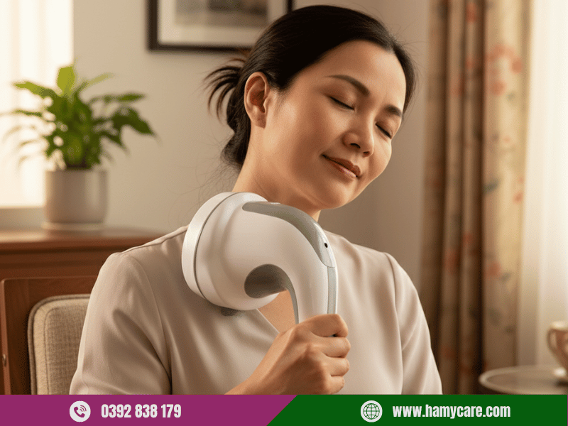 Máy Massage Cầm Tay Shiatsu Homedisc HHP-352 5 Máy massage Shiatsu HHP-352 hỗ trợ giảm đau nhức cơ
