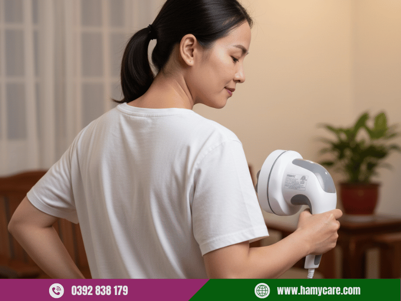 Máy Massage Cầm Tay Shiatsu Homedisc HHP-352 6 Máy massage cầm tay Shiatsu HHP-352 với công nghệ hồng ngoại hiện đại