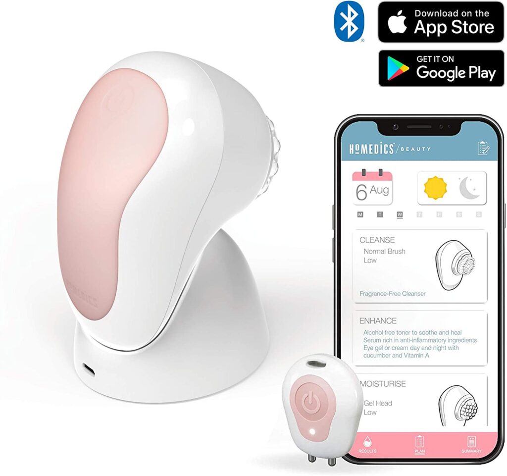 Máy rửa mặt công nghệ siêu âm 3D HoMedics FAC-700 4 Máy rửa mặt phân tích da công nghệ siêu âm 3D chuyên nghiệp HoMedics FAC-700, kết nối APP mobile