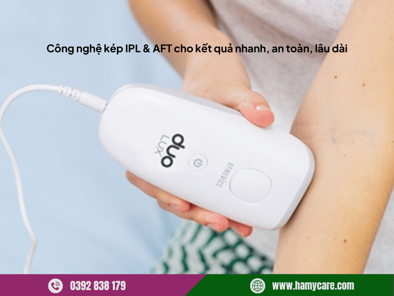 Máy triệt lông cá nhân HoMedics IPL-HH390-LUX 6 Máy triệt lông HoMedics IPL-HH390-LUX sử dụng công nghệ IPL