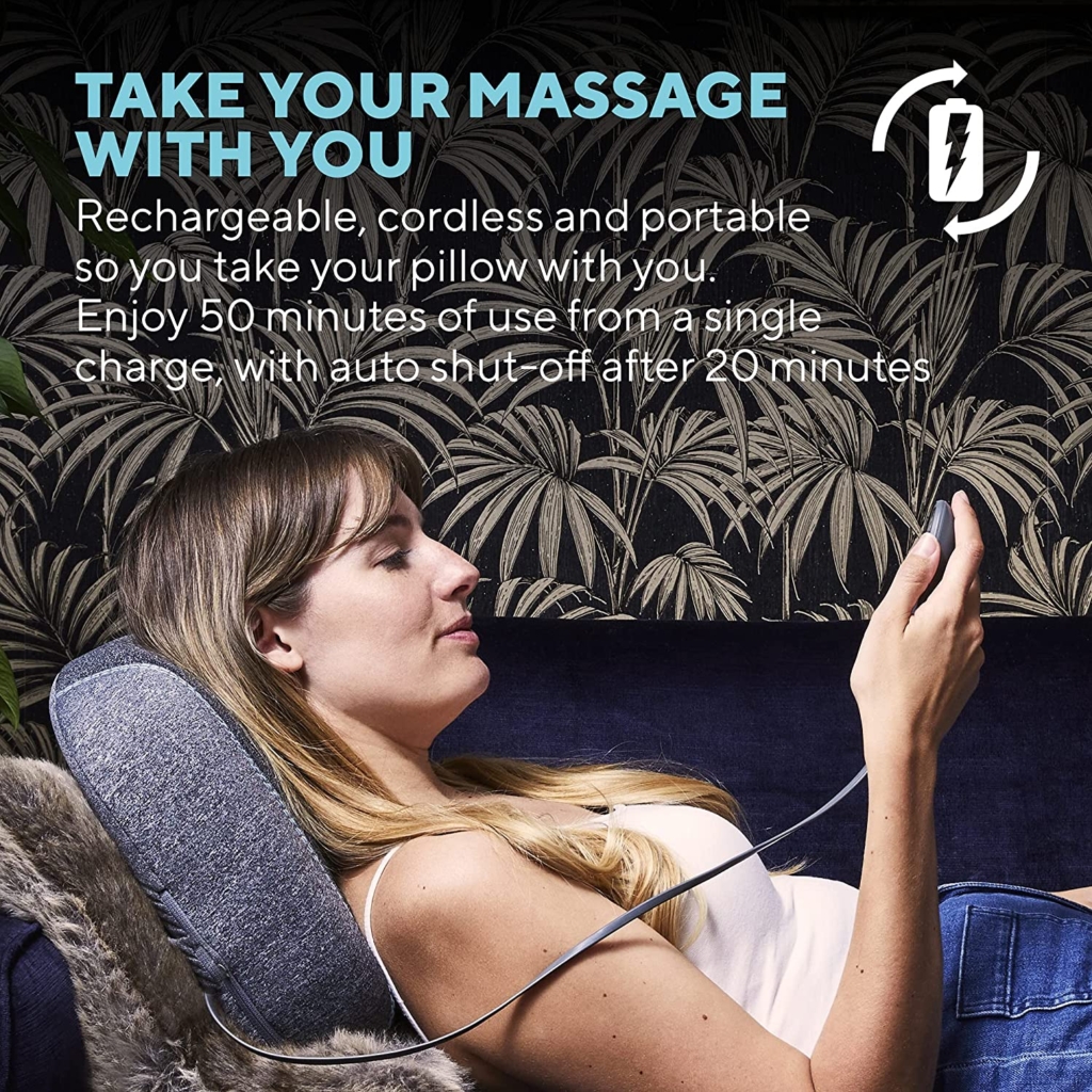 Gối Massage Shiatsu TruHeat Homedics TH-SPTF2000 5 Thiết kế không dây tiện lợi của gối massage
